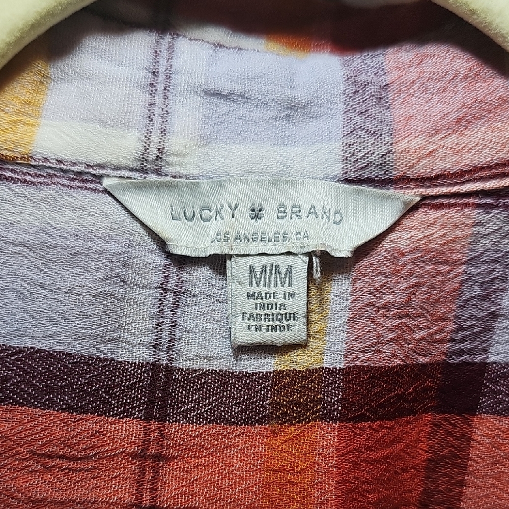 Lucky Brand Multicolor Plaid Shirt - Picture 2 of 3
